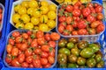 Colorful cherry tomatoes for sale Royalty Free Stock Photo