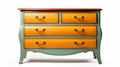 Colorful Chest Of Drawers With Traditional Craftsmanship