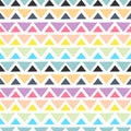 Colorful chevron ikat tribal aztec pastel colors seamless pattern vector illustration ready for fashion textile print Royalty Free Stock Photo