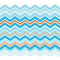 Colorful chevron ornament geometric abstract seamless border, vector