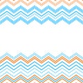 Colorful chevron ornament geometric abstract seamless border, vector