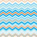 Colorful chevron ornament geometric abstract seamless pattern, vector