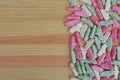 Colorful chewing foam candies Royalty Free Stock Photo