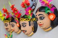 Chhau or Chhou masks on diaplay for sale Royalty Free Stock Photo