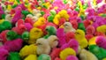 Colorful Chicks red green yellow pink