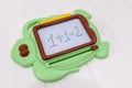 Colorful child toy for writing at light background Royalty Free Stock Photo