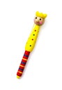 Colorful childish funny pen on the white background