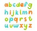 Colorful children font.