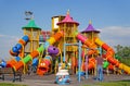 Colorful children playground at public park in Ankara, Turkey.