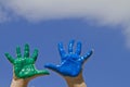 Colorful children's hands Royalty Free Stock Photo