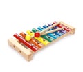 Colorful children\'s xylophone isolated on a white background Royalty Free Stock Photo