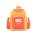 Colorful childrens backpack, rucksack for school vector Illustration