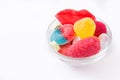 Colorful childs sweets and treats isolated