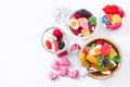 Colorful childs sweets and treats isolated