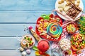 Colorful childs sweets and treats Royalty Free Stock Photo
