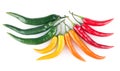 Colorful chili peppers Royalty Free Stock Photo