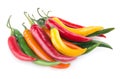 Colorful chili peppers Royalty Free Stock Photo