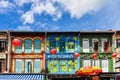 Colorful Chinatown buildings in Singapore