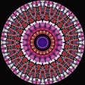 Colorful chinese chopsticks seen through kaleidoscope.