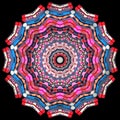 Colorful chinese chopsticks seen through kaleidoscope.