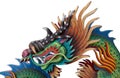 A Colorful Chinese Dragon Isolated. Royalty Free Stock Photo