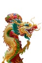 Colorful chinese dragon isolated on white background. Royalty Free Stock Photo