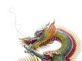 A colorful chinese dragon on white background Royalty Free Stock Photo