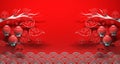 Chinese New Year Decoration Background 3d rendering