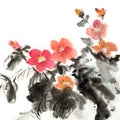 Colorful Chinese painting