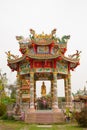 Colorful chinese pavilion in temple