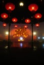 Colorful Chinese red lanterns Tang Lung Royalty Free Stock Photo