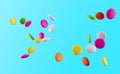 Colorful chocolate candy pills isolated background 3d illustration Royalty Free Stock Photo