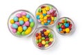 Colorful chocolate candy pills isolated Royalty Free Stock Photo