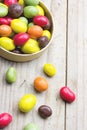Colorful chocolate peanuts Royalty Free Stock Photo