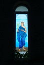 Colorful christian church saints stained glass windows Royalty Free Stock Photo