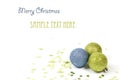 Colorful christmas balls with green stars Royalty Free Stock Photo