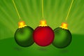 Colorful christmas balls. Set of isolated realistic decorations Royalty Free Stock Photo