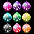 Colorful christmas balls. Royalty Free Stock Photo