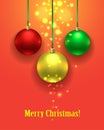 Colorful christmas balls. Set of realistic decorations Royalty Free Stock Photo