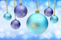 Colorful christmas bauble balls