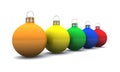 Colorful Christmas baubles