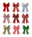 Colorful Christmas Bows Royalty Free Stock Photo