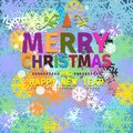 Colorful Christmas card and New Year greetings Royalty Free Stock Photo