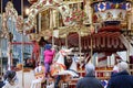 Colorful christmas carousel in Leipzig. Germany.