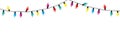 Colorful christmas fairy lights decoration on white background Royalty Free Stock Photo