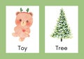 Colorful Christmas Flashcards - 5