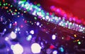 Colorful Christmas illumination in city street Royalty Free Stock Photo