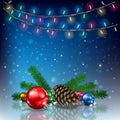 Colorful Christmas illustration Royalty Free Stock Photo