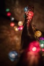 Colorful christmas lights background. Royalty Free Stock Photo