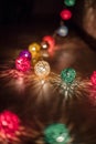 Colorful christmas lights background. Royalty Free Stock Photo